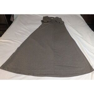 ExOfficio Travel Maxi Dress Womens 10/12 Grey Excellent Short Sleeve A-Line